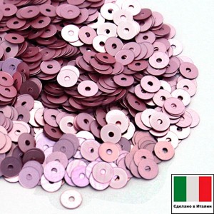 Пайетки 4 мм Италия плоские цвет 306W Rosa Satinato (Розовый сатин) 3 грамма (ок. 900 штук) Пайетки 4 мм Италия плоские цвет 306W Rosa Satinato (Розовый сатин) 3 грамма (ок. 900 штук)
