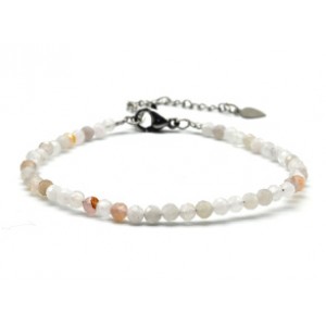 Браслет из агата бразильского шарик гр.3мм, 16,5см