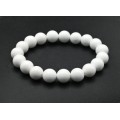Браслет шарик 10мм из агата белого (имитация)