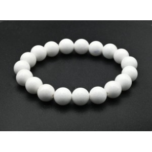 Браслет шарик 10мм из агата белого (имитация)