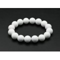 Браслет шарик 12мм из агата белого (имитация)