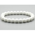 Браслет шарик 8мм из агата белого (имитация)
