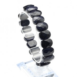 Браслет граненый 14*7мм из авантюрина синего (иск.) Браслет граненый 14*7мм из авантюрина синего (иск.)