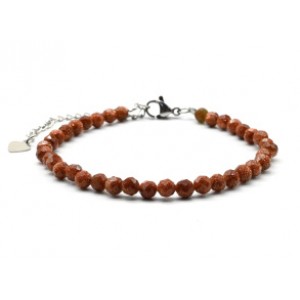 Браслет из авантюрина шарик гр.4мм, 16,5см (иск.)