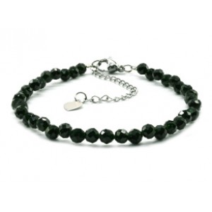 Браслет из авантюрина зеленого шарик гр.4мм, 17см (иск.)