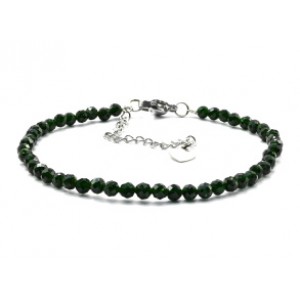 Браслет из авантюрина зеленого шарик гр.3мм, 16,5см (иск.)