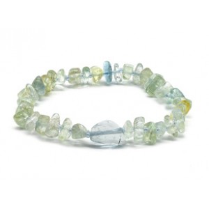 Браслет из аквамарина галтовка 7-9мм, 9г