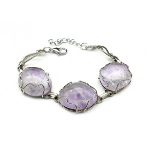 Браслет с аметистом, 19,5 см. Браслет с аметистом, 19,5 см.