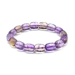 Браслет из Аметрина бочонок 9*11мм, 23,9г