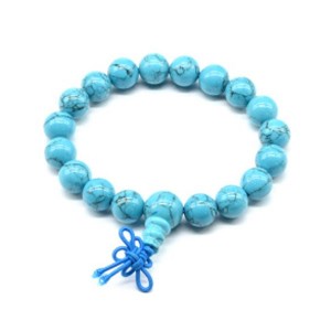 Браслет из бирюзы (имитация) шарик 10мм Браслет из бирюзы (имитация) шарик 10мм