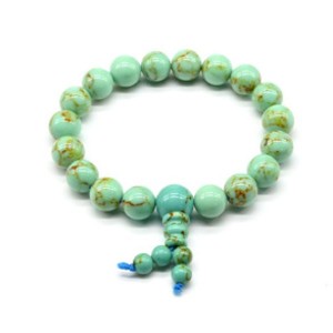 Браслет из бирюзы иранской (имитация) шарик 10мм Браслет из бирюзы иранской (имитация) шарик 10мм