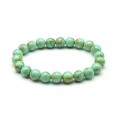 Браслет из бирюзы иранской (имитация) шарик 8мм