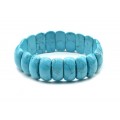 Браслет узкие выпуклые сегменты 21*8мм из бирюзы (имитация)