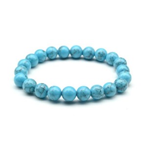 Браслет из бирюзы (имитация) шарик 8мм