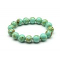 Браслет шарик 12мм из бирюзы иранской (имитация)