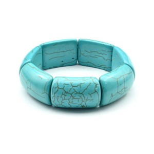 Браслет из бирюзы (имитация) 20*30мм