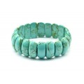 Браслет узкие выпуклые сегменты 21*8мм из бирюзы иранской (имитация)