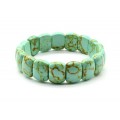 Браслет сегмент 15*10мм из бирюзы (имитация).