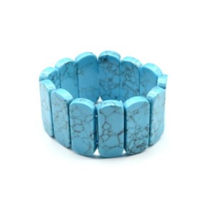 Браслет сегмент 34*13мм из бирюзы (имитация)