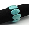 Браслет овал 35*20мм из бирюзы (имитация)