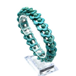 Браслет из бирюзы "Цветок" 19мм (иск.)