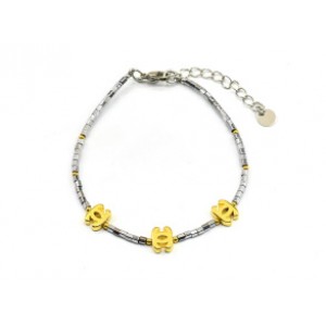 Браслет из гематита цилиндр 2*3мм цвет серебристый, вставка 8*6мм, 18см