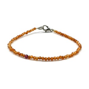 Браслет из граната (пироп) гр.2мм, 17см