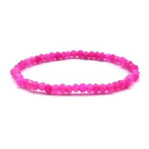 Браслет из кальцита рондель гр.4,5*3мм цвет фуксия, 17см