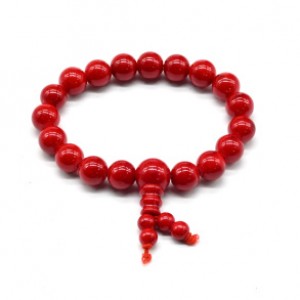 Браслет из коралла (имитация) шарик 10мм