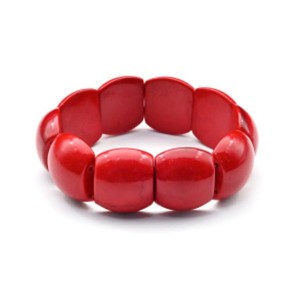 Браслет полукруг 21*18мм из коралла (имитация)
