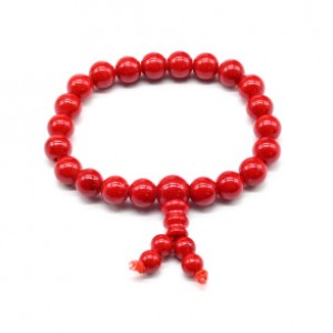 Браслет из коралла (имитация) шарик 8мм