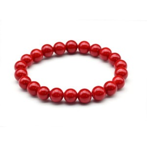 Браслет из коралла (имитация) шарик 8мм