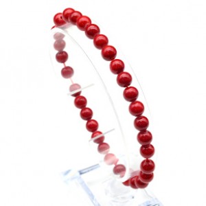 Браслет из коралла (имитация) шарик 6мм