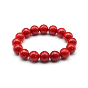 Браслет шарик 12мм из коралла (имитация)