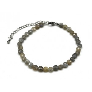 Браслет из лабрадорита круг гр.5мм, 18см