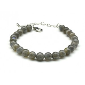 Браслет из лабрадорита шарик 7мм, 18см