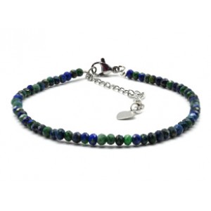 Браслет из азурмалахита рондель гр.3*2мм, 17см