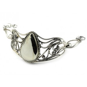 Браслет пирит капля, 19 см