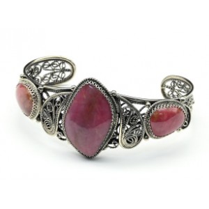 Браслет родонит "Орлец", 21 см.