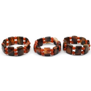 Браслет из сардоникса 20*15мм шарик 8мм