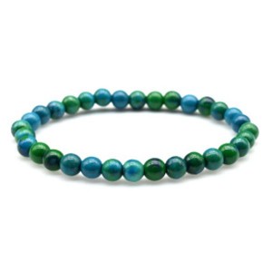 Браслет из хризоколлы шарик 6мм (иск.)