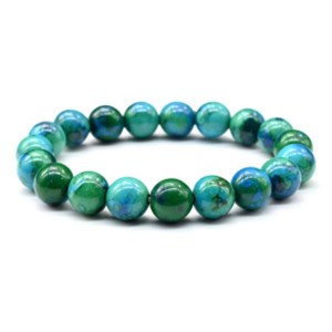 Браслет шарик 10мм из хризоколлы (иск.)