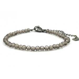 Браслет из топаза искусственного шарик гр.3мм, 16см