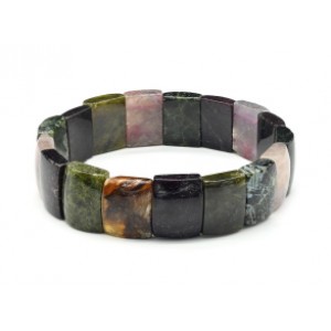 Браслет из Турмалина прямоугольник, 16*12мм, 38,5г