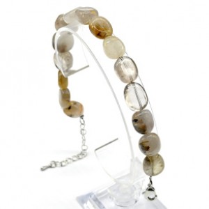 Браслет из Рутилового кварца (волосатик) овал 10*12мм, 19см, 19г