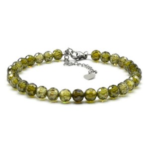 Браслет из фианитов шарик гр.6мм цвет оливковый, 18см (иск.) Браслет из фианитов шарик гр.6мм цвет оливковый, 18см (иск.)