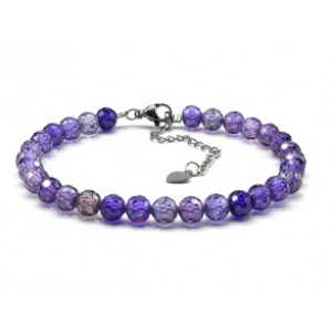 Браслет из фианитов шарик гр.6мм цвет фиолетовый, 18см (иск.) Браслет из фианитов шарик гр.6мм цвет фиолетовый, 18см (иск.)
