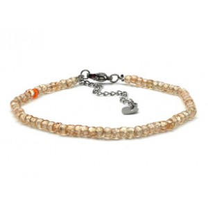 Браслет из фианитов рондель гр.3*2мм цвет кремовый, 17см (иск.) Браслет из фианитов рондель гр.3*2мм цвет кремовый, 17см (иск.)