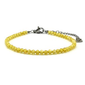 Браслет из фианитов шарик гр.3мм цвет желтый, 17см (иск.) Браслет из фианитов шарик гр.3мм цвет желтый, 17см (иск.)