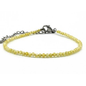 Браслет из фианитов шарик гр.2мм цвет желтый, 17см (иск.) Браслет из фианитов шарик гр.2мм цвет желтый, 17см (иск.)
